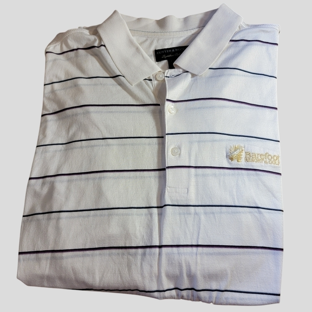 Cutter And Buck Men’s Size XL Embroidered Barefoot Resort & Golf Shirt T10